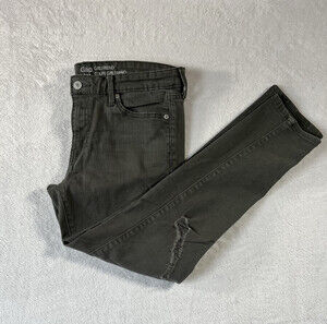 Gap Jeans Women’s 10A Girlfriend Coupe Distressed Denim Green